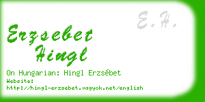 erzsebet hingl business card