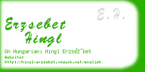 erzsebet hingl business card